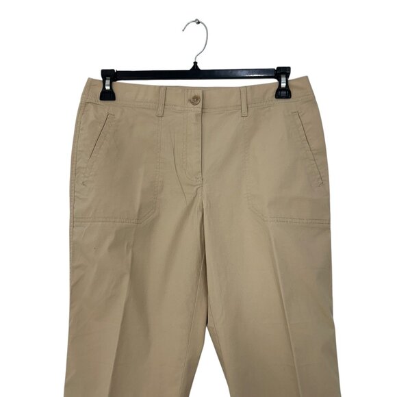 Chicos Womens Beige Slim Straight Cropped Pants SZ 0.5 US sz 6 Mid Rise Classic - Picture 9 of 12